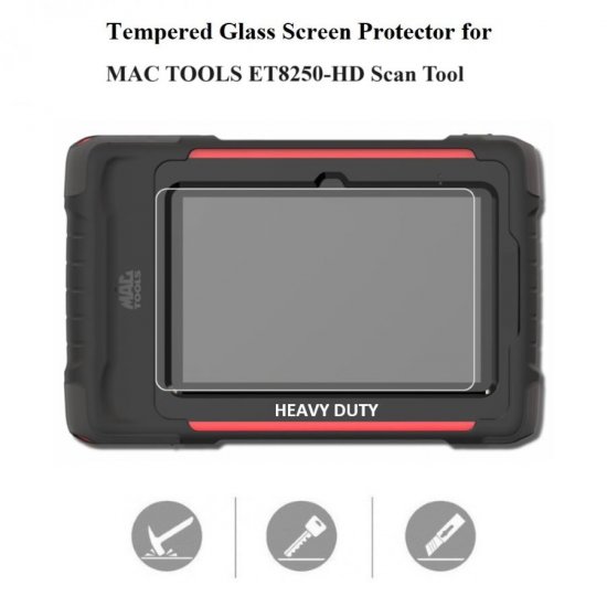 Tempered Glass Screen Protector Cover For MAC Tools ET8250-HD - Click Image to Close